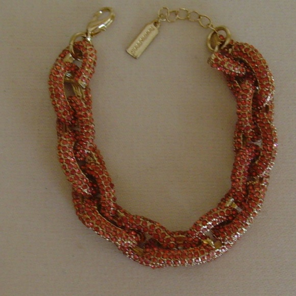 BaubleBar Pink Rhinestone Link Chain Bracelet NEW - Picture 12 of 15